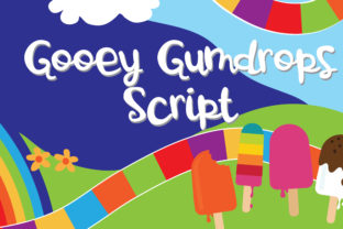 Unleash Playful Branding with Gooey Gumdrops Script